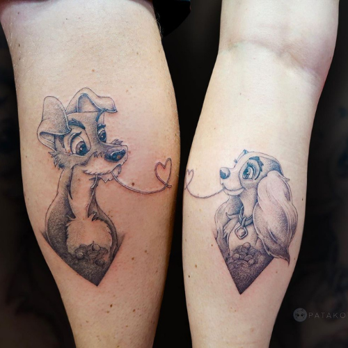 Twin Flame Tattoos lady and the tramp