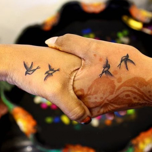 swallows twin flame tattoos