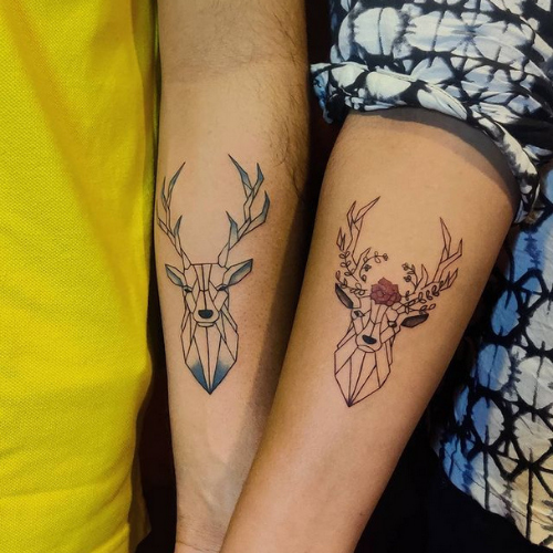 Traditional Deer Tattoo I Got Today - Album on Imgur | Deer tattoo, Deer  head tattoo, Stag tattoo