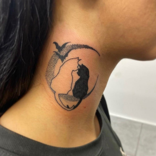 Cat angel | Cat tattoo designs, Cute cat tattoo, Minimalist cat tattoo