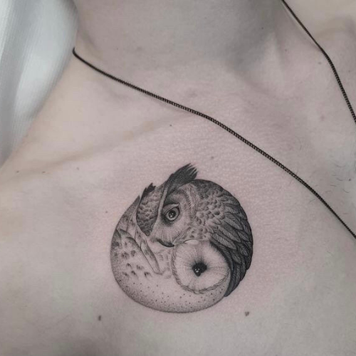 yin yang owls