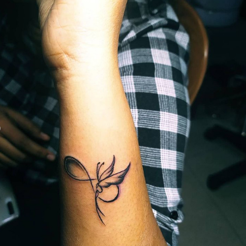 Tattoo uploaded by Dollar  infinity butterfly small  Tattoodo