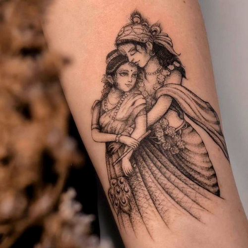 Radha Krishna  God Tattoo Designs for Women  Men  Ace Tattooz