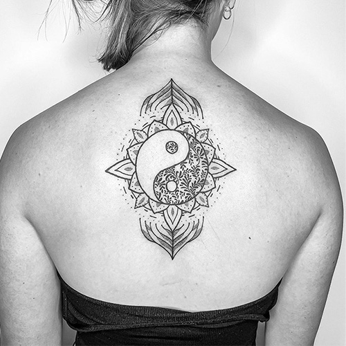 yin yang mandala tattoo