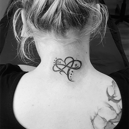 infinity symbol heart tattoo